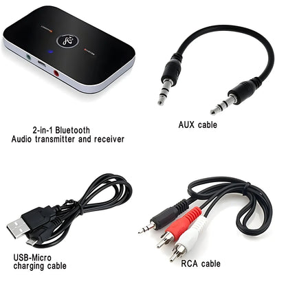 2-in-1 Bluetooth 5.3 Audio Transmitter Receiver (RCA/3.5mm AUX)