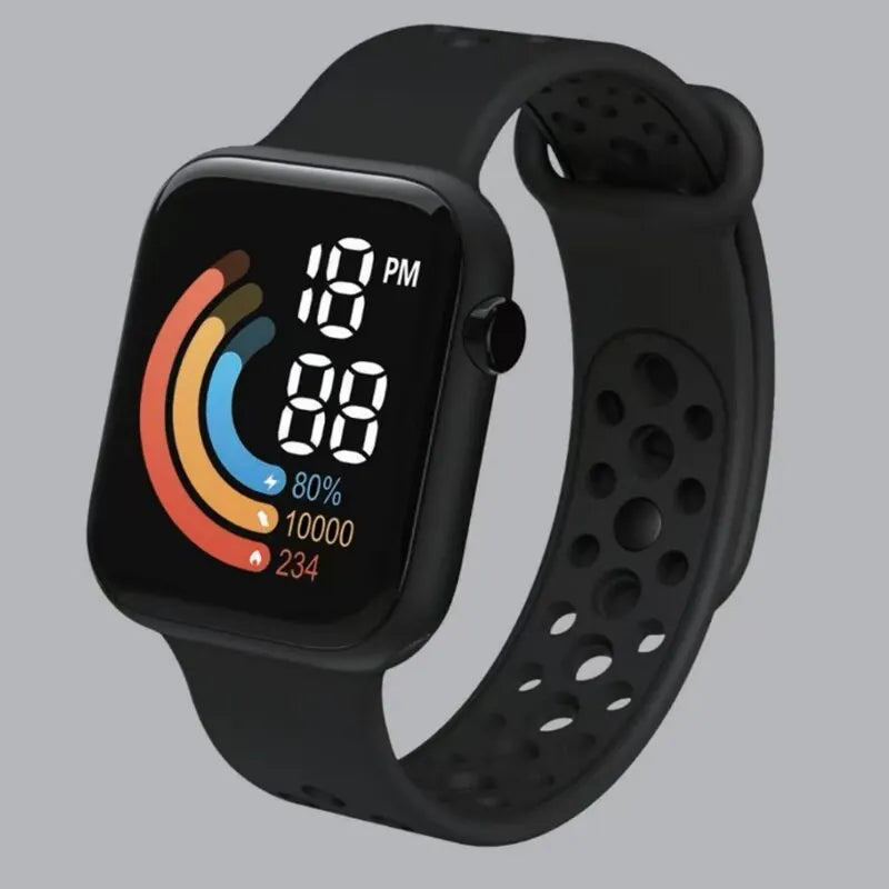 LED Digital Sport Watch (Waterproof / Silicone Strap)