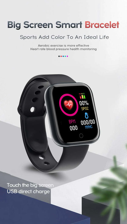 Unisex Smartwatch: Bluetooth Fitness Tracker & Sleep Monitor