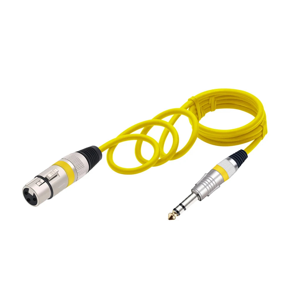 Pro Audio Cable: XLR 3-Pin Female to 6.35mm TRS Male Jack
