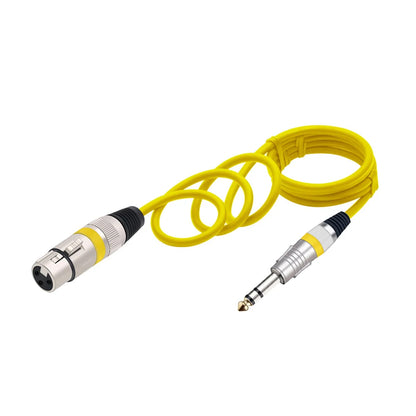 Pro Audio Cable: XLR 3-Pin Female to 6.35mm TRS Male Jack