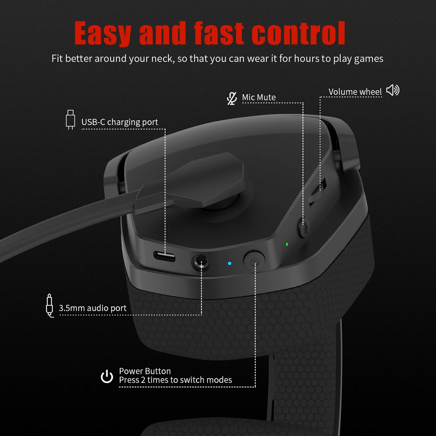 NUBWO G06 Dual Wireless Gaming Headset (7.1 Surround/Low Latency)