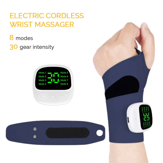 8 Mode Cordless EMS Wrist Massager | Carpal Tunnel & Tenosynovitis Relief Device