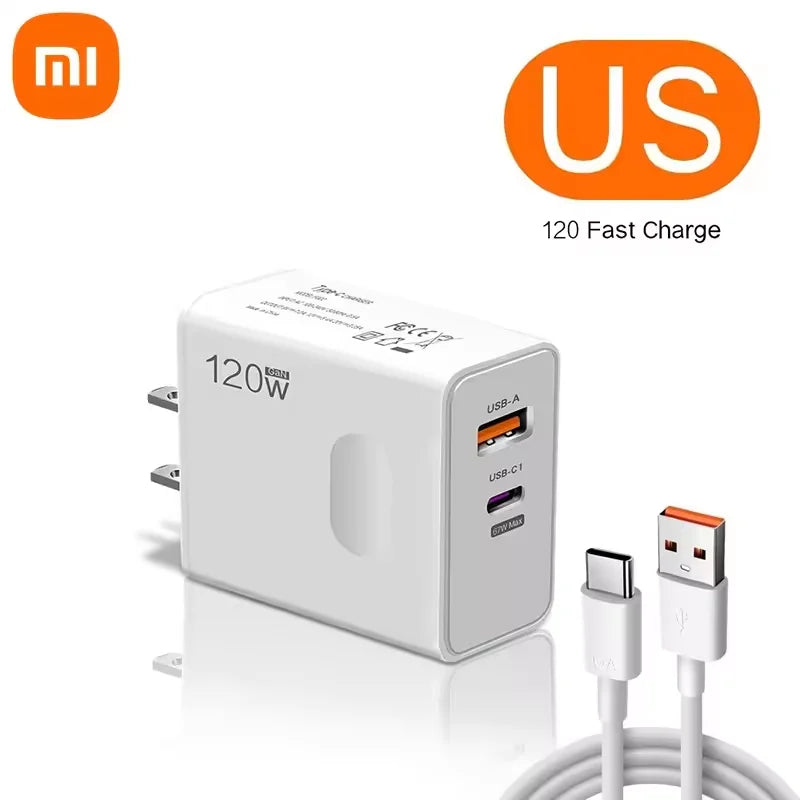 Original Xiaomi 120W PD Super Fast USB-C Charger Adapter