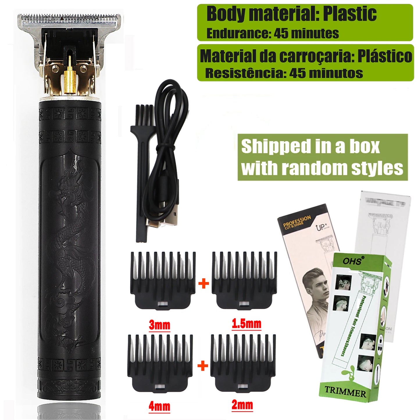 Professional T9 Hair Clipper & Beard Trimmer (0mm Zero Gap)