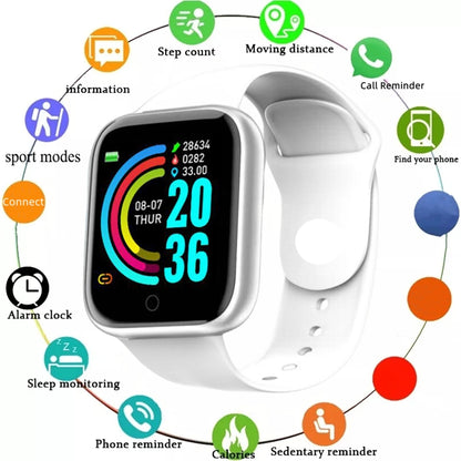Unisex Smartwatch & Fitness Tracker for Android/iOS (Message Sync)