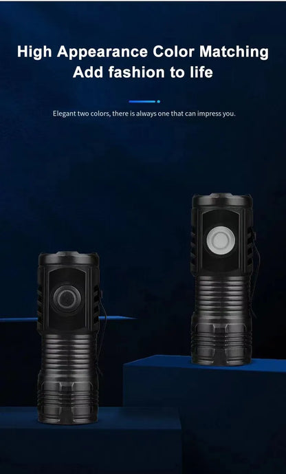 Rechargeable Multi-functional LED Flashlight (Strong Light & Long Range)