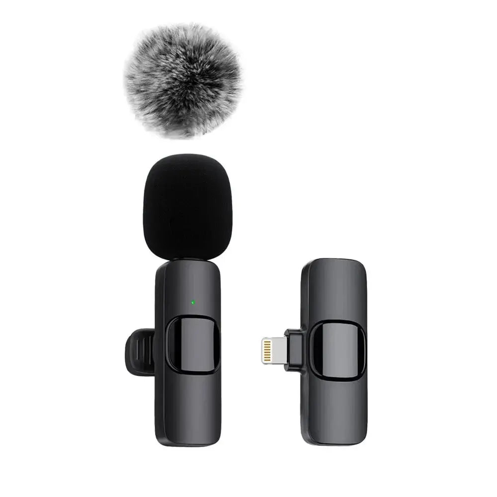 Mini Wireless Lavalier Microphone for Phone/Laptop (Live Recording)