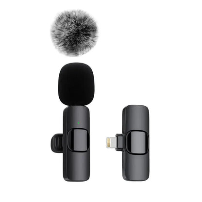 Mini Wireless Lavalier Microphone for Phone/Laptop (Live Recording)