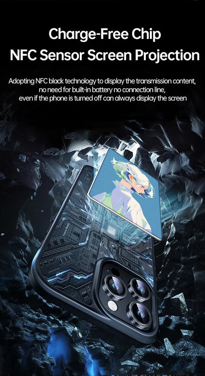 NFC E-Ink Screen Phone Case for iPhone 13-15 Pro Max (Custom Photo)