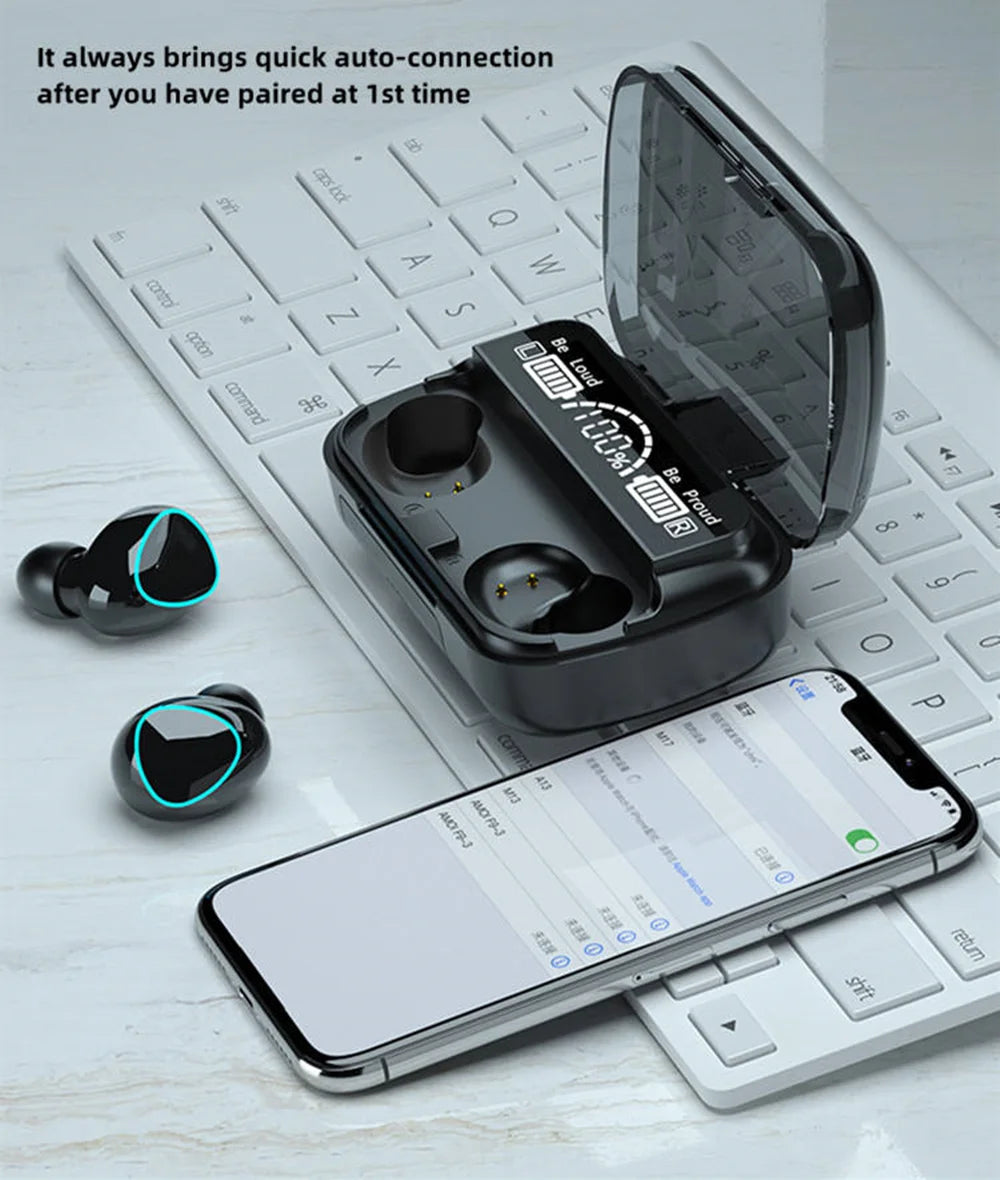 M10 TWS Wireless Earbuds w/ Power Bank Charging Case