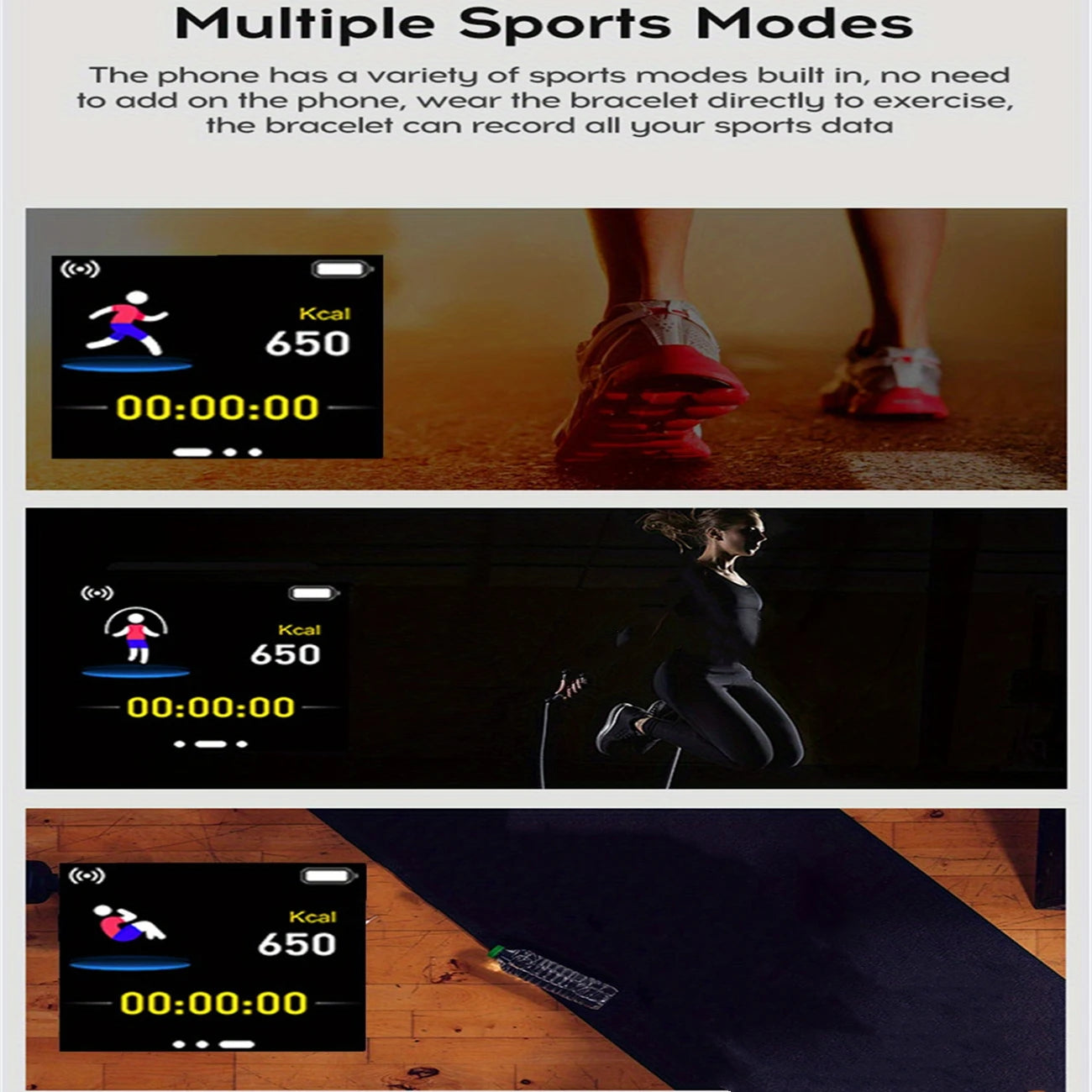 Unisex Smartwatch: Bluetooth Fitness Tracker & Sleep Monitor