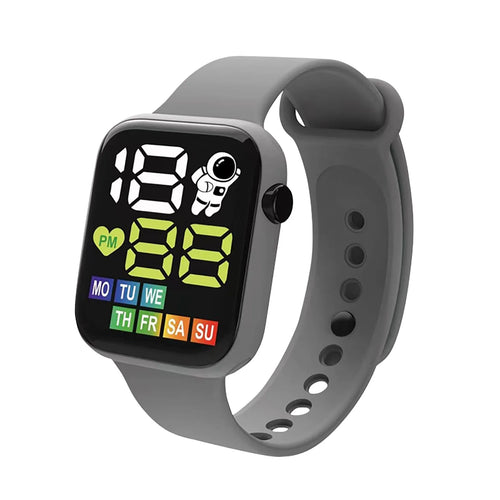 Waterproof LED Digital Sports Watch for Kids (Silicone Strap)