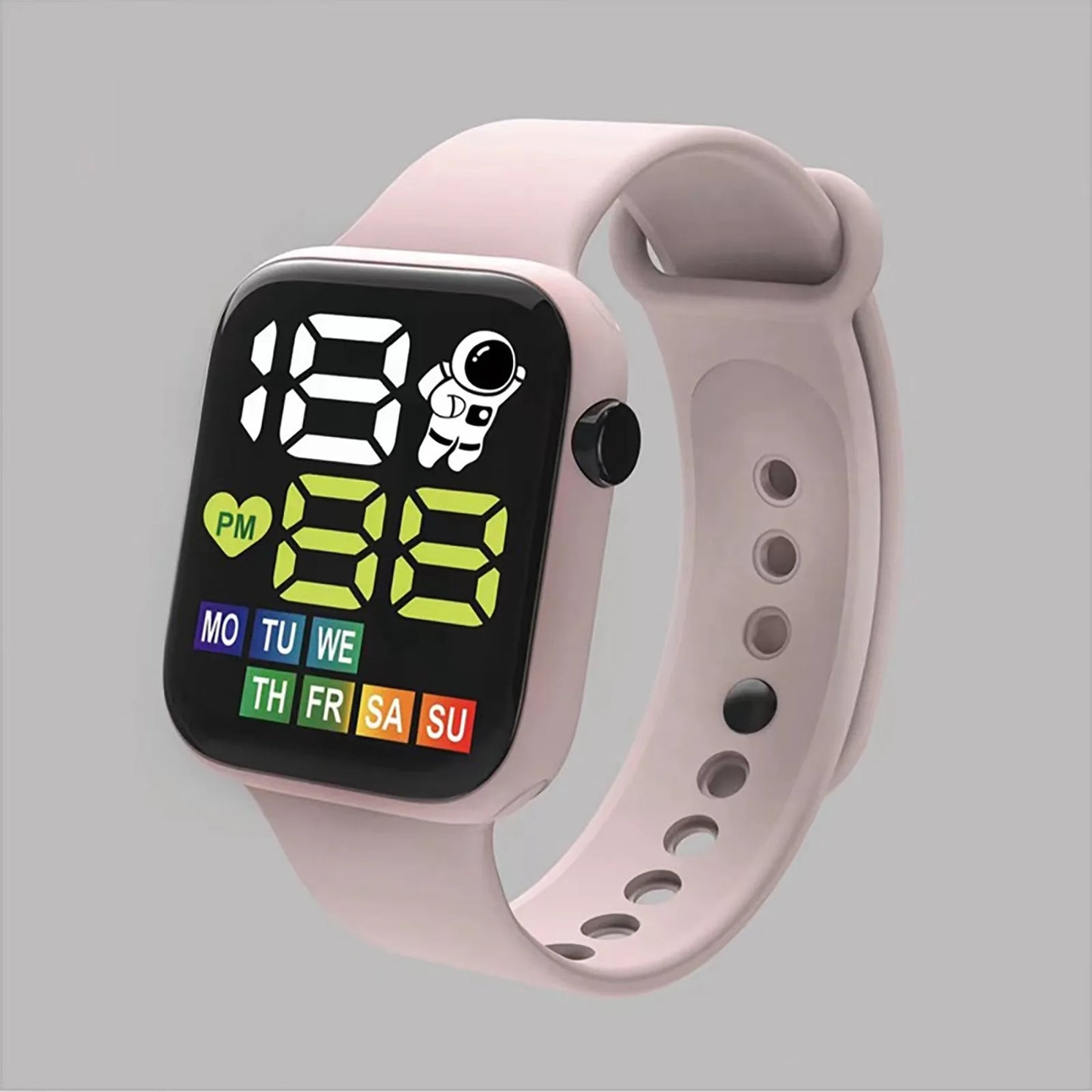 Waterproof LED Digital Sports Watch for Kids (Silicone Strap)