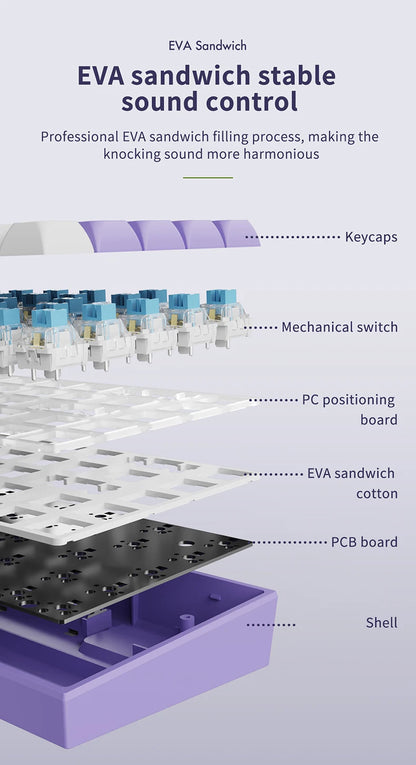 AJAZZ AK680 Mechanical Gaming Keyboard (Hot Swap / Wireless)