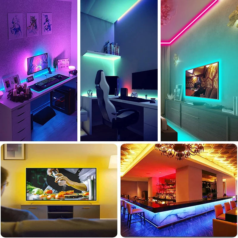 RGB LED Strip Light w/ 44-Key Remote (Multi-Length Decor)