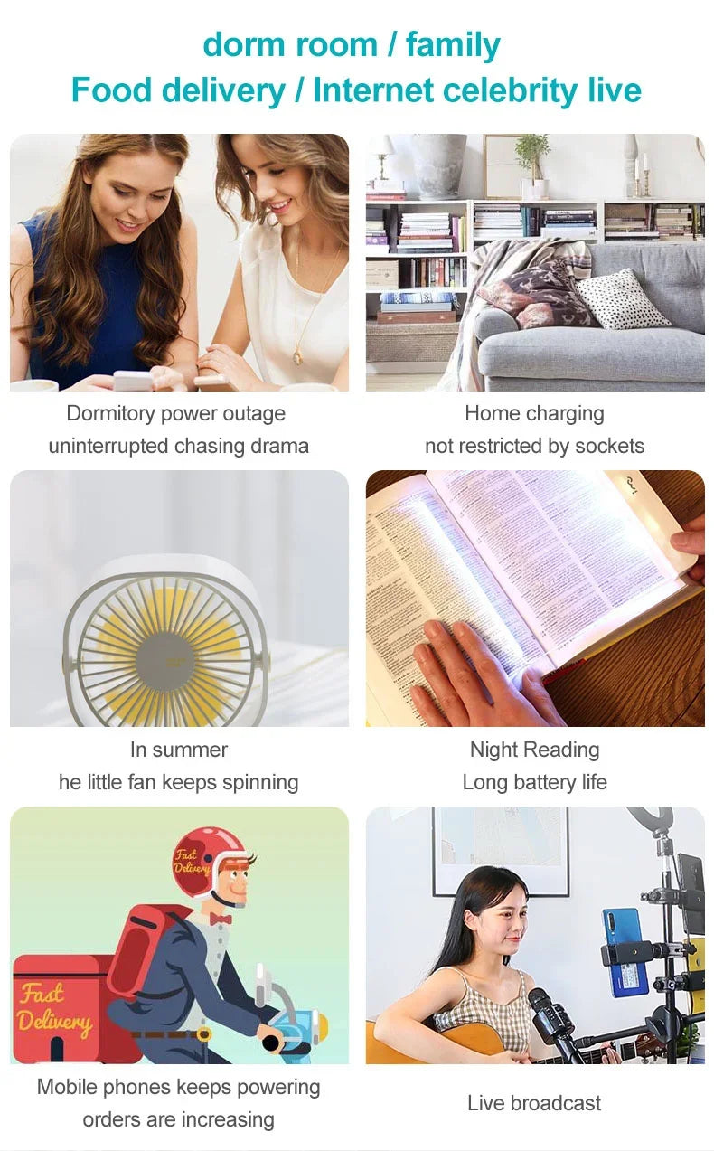 30000mAh/40000mAh Power Bank | Portable QC Fast Charging External Battery