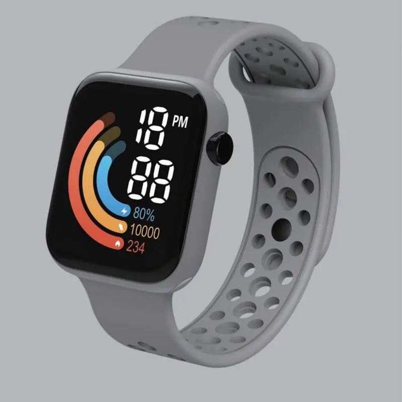 LED Digital Sport Watch (Waterproof / Silicone Strap)