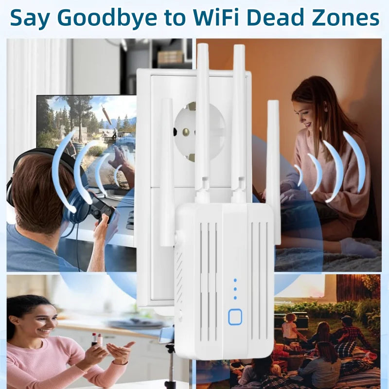 300Mbps 2.4G WiFi Repeater & Range Extender | Wireless Signal Booster for Home