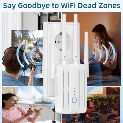 300Mbps 2.4G WiFi Repeater & Range Extender | Wireless Signal Booster for Home