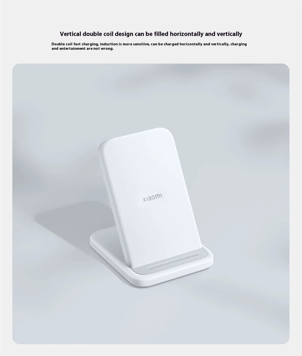 Xiaomi Mi 30W Vertical Wireless Charger | Fast Charging Stand for Mi/Redmi & iPhone