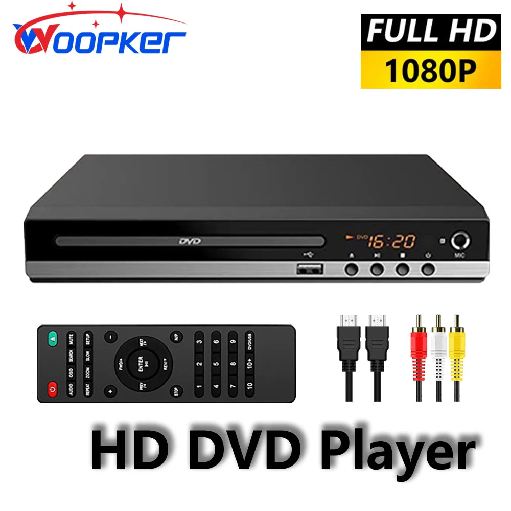 Woopker B29 Full HD 1080P DVD Player (HDMI/AV Output)