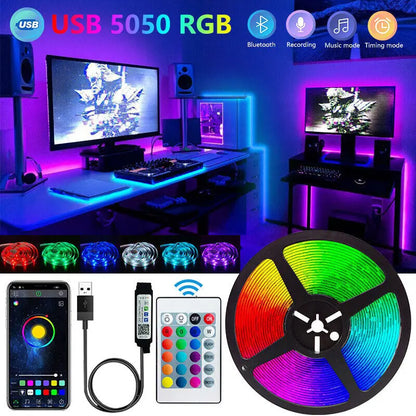 Smart Bluetooth LED Strip Lights 5050 RGB (APP/Remote Control)