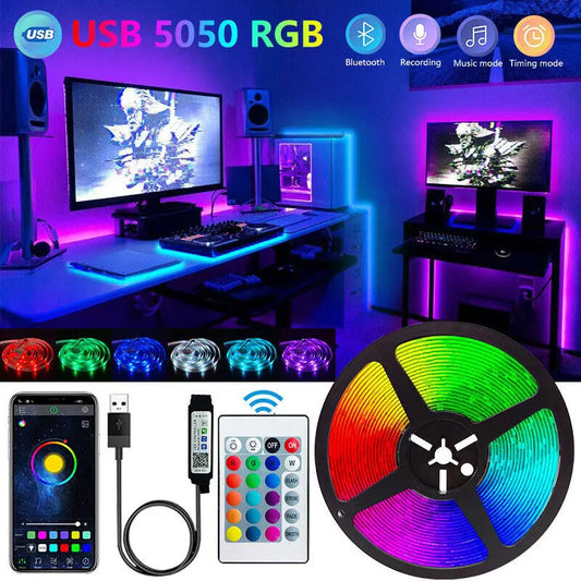 Smart Bluetooth LED Strip Lights 5050 RGB (APP/Remote Control)