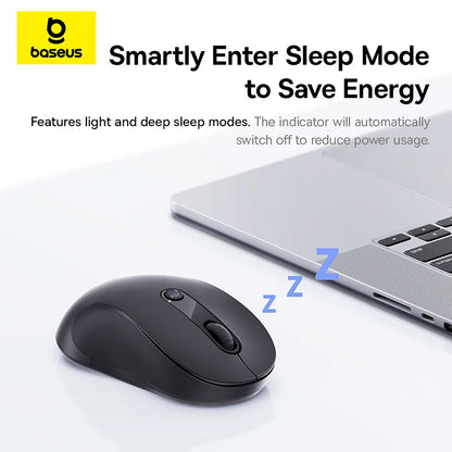 BASEUS Wireless Bluetooth 5.3 Mouse | Ergonomic, 7 Silent Buttons for PC/Laptop