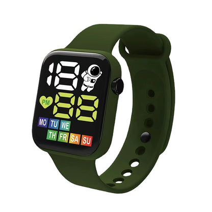 Waterproof LED Digital Sports Watch for Kids (Silicone Strap)