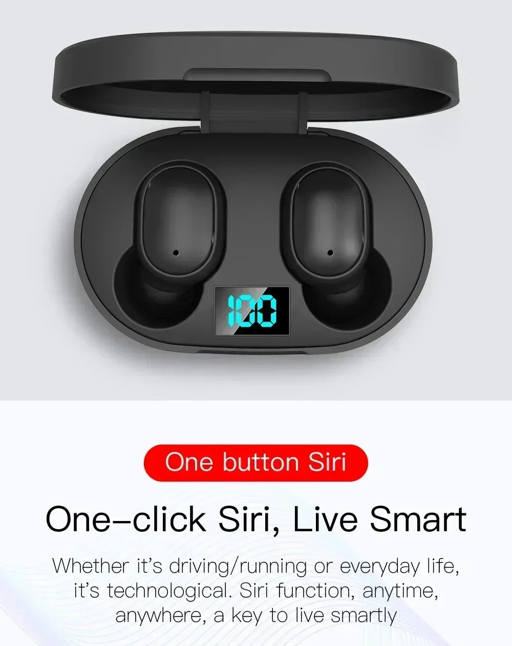 E6S TWS Wireless Bluetooth Earbuds w/ Mic (Noise Cancelling)