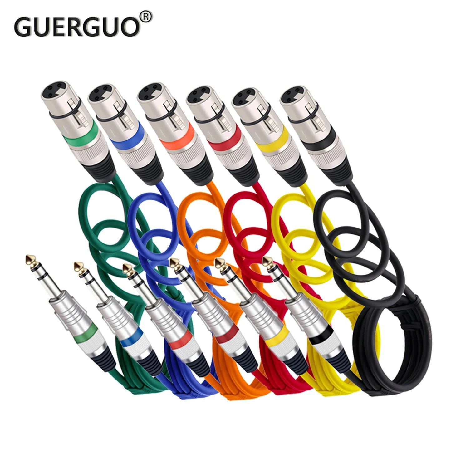 Pro Audio Cable: XLR 3-Pin Female to 6.35mm TRS Male Jack