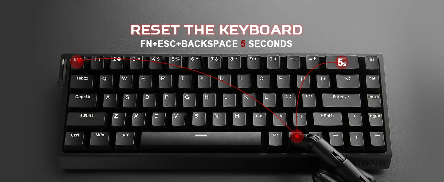 YUNZII x MADLIONS MAD68 HE Gaming Keyboard | 65% Magnetic, 8K Rapid Trigger