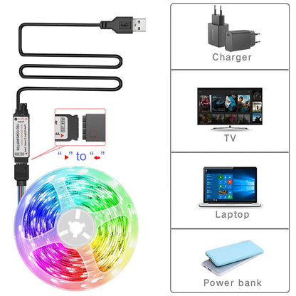 RGB LED Strip Light w/ 44-Key Remote (Multi-Length Decor)