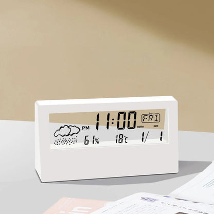 LED Desktop Alarm Clock with Thermo-Hygrometer and Weather Display