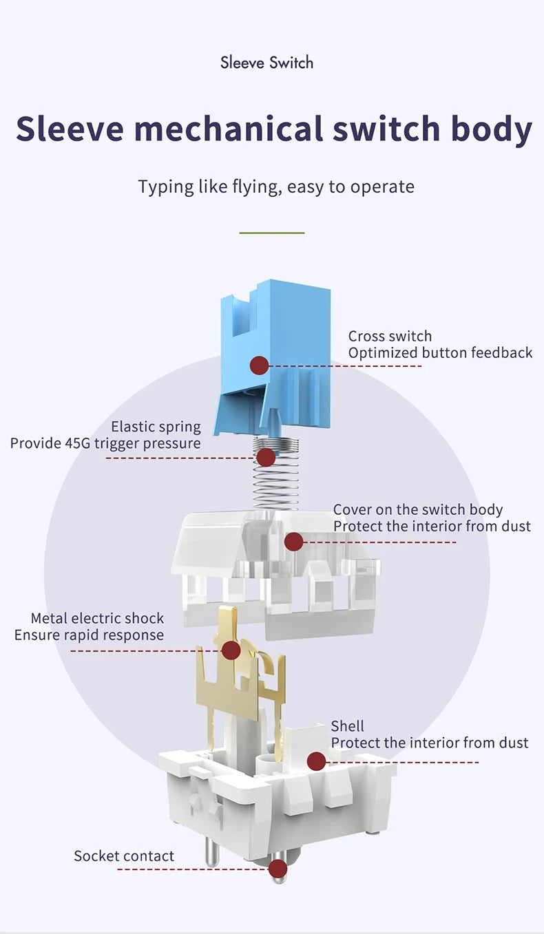 AJAZZ AK680 Mechanical Gaming Keyboard (Hot Swap / Wireless)