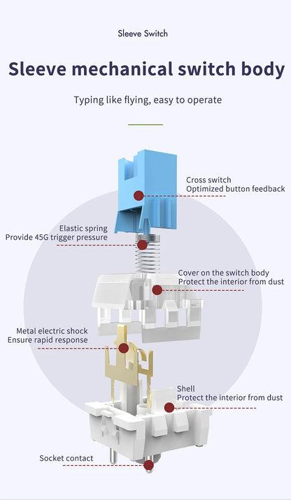 AJAZZ AK680 Mechanical Gaming Keyboard (Hot Swap / Wireless)