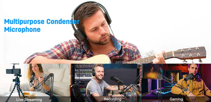 Haomuren USB Studio Condenser Mic Kit for Streaming | Cardioid with Boom Arm