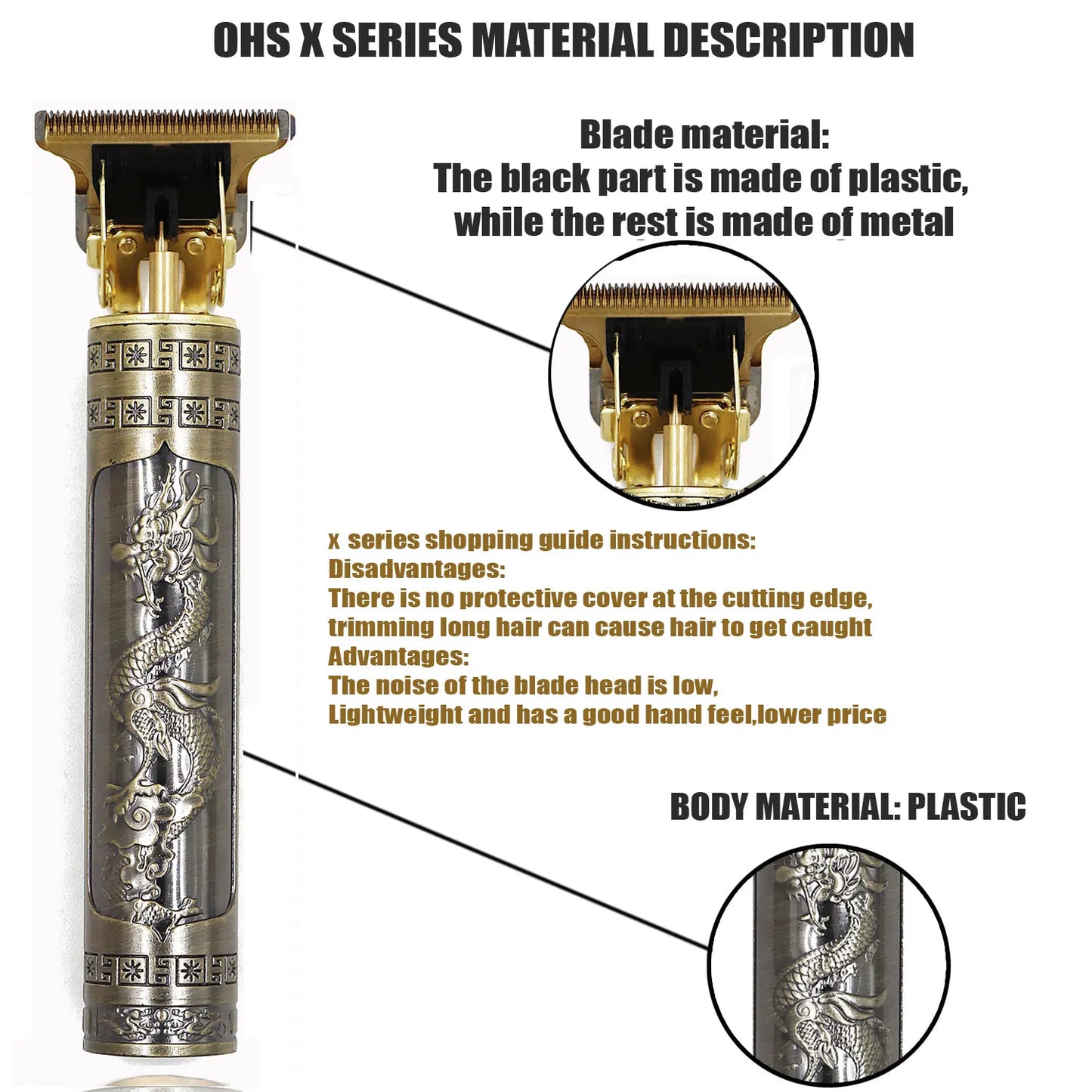 T9 Cordless Hair Trimmer & Shaver (Electric Barber Razor)