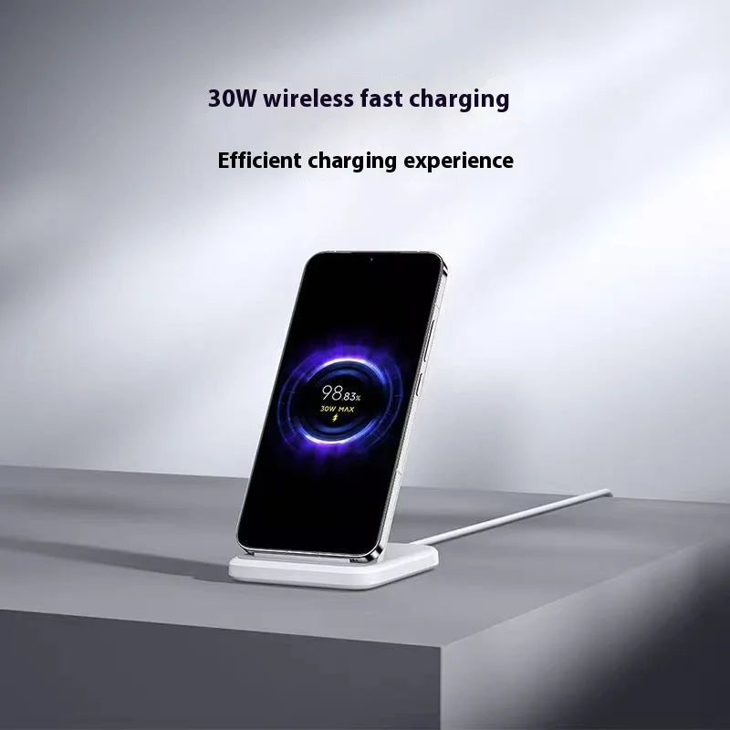 Xiaomi Mi 30W Vertical Wireless Charger | Fast Charging Stand for Mi/Redmi & iPhone