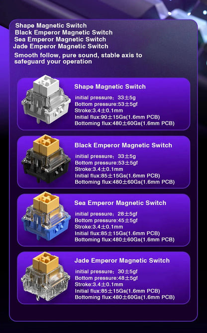 AULA HERO 68HE Customizable Mechanical Keyboard | RGB Backlit, Magnetic Switches