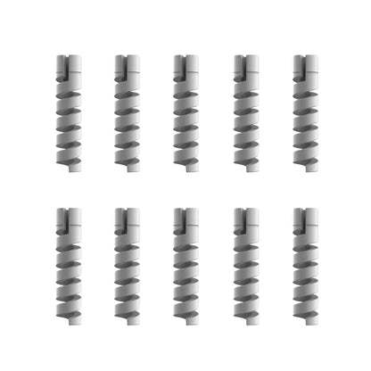 10pcs Silicone Cable Protectors | Spiral Cord Savers for USB Charger Cables