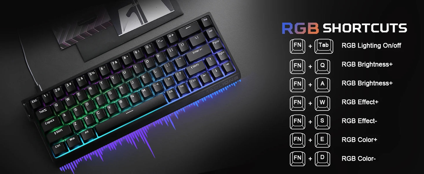 YUNZII x MADLIONS MAD68 HE Gaming Keyboard | 65% Magnetic, 8K Rapid Trigger