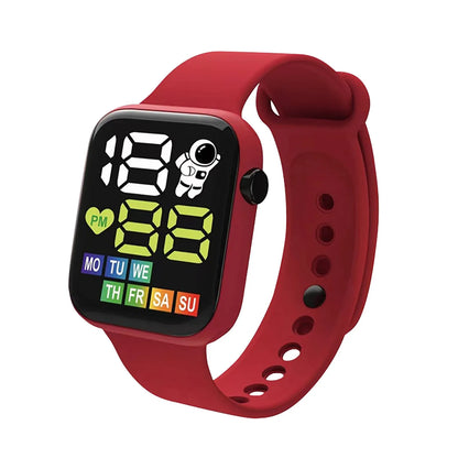 Waterproof LED Digital Sports Watch for Kids (Silicone Strap)