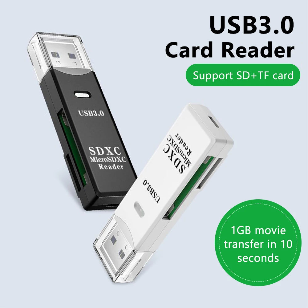 High-Speed USB 3.0 (2-in-1) SD/Micro SD Card Reader