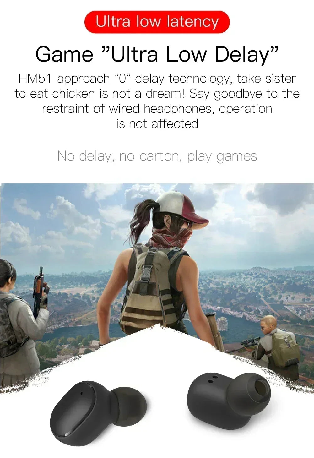 E6S TWS Wireless Bluetooth Earbuds w/ Mic (Noise Cancelling)