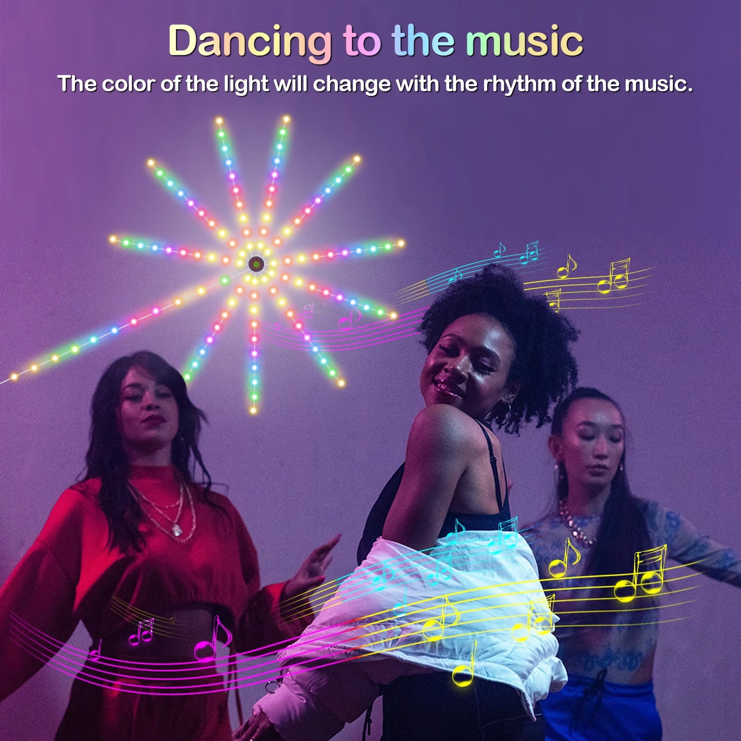 RGB LED Strip Lights with Bluetooth App Control (Music Sync)