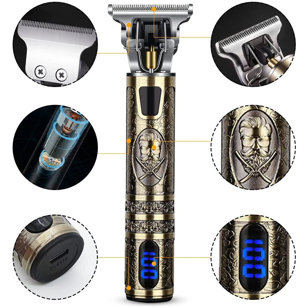 T9 LCD Precision Hair Trimmer and Clipper for Men