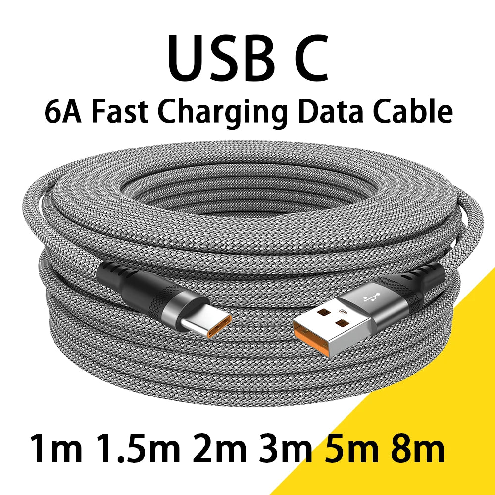 USB Type C 6A Fast Charging Cable (Multi-Length, Super-Charge)