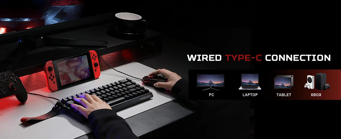 YUNZII x MADLIONS MAD68 HE Gaming Keyboard | 65% Magnetic, 8K Rapid Trigger